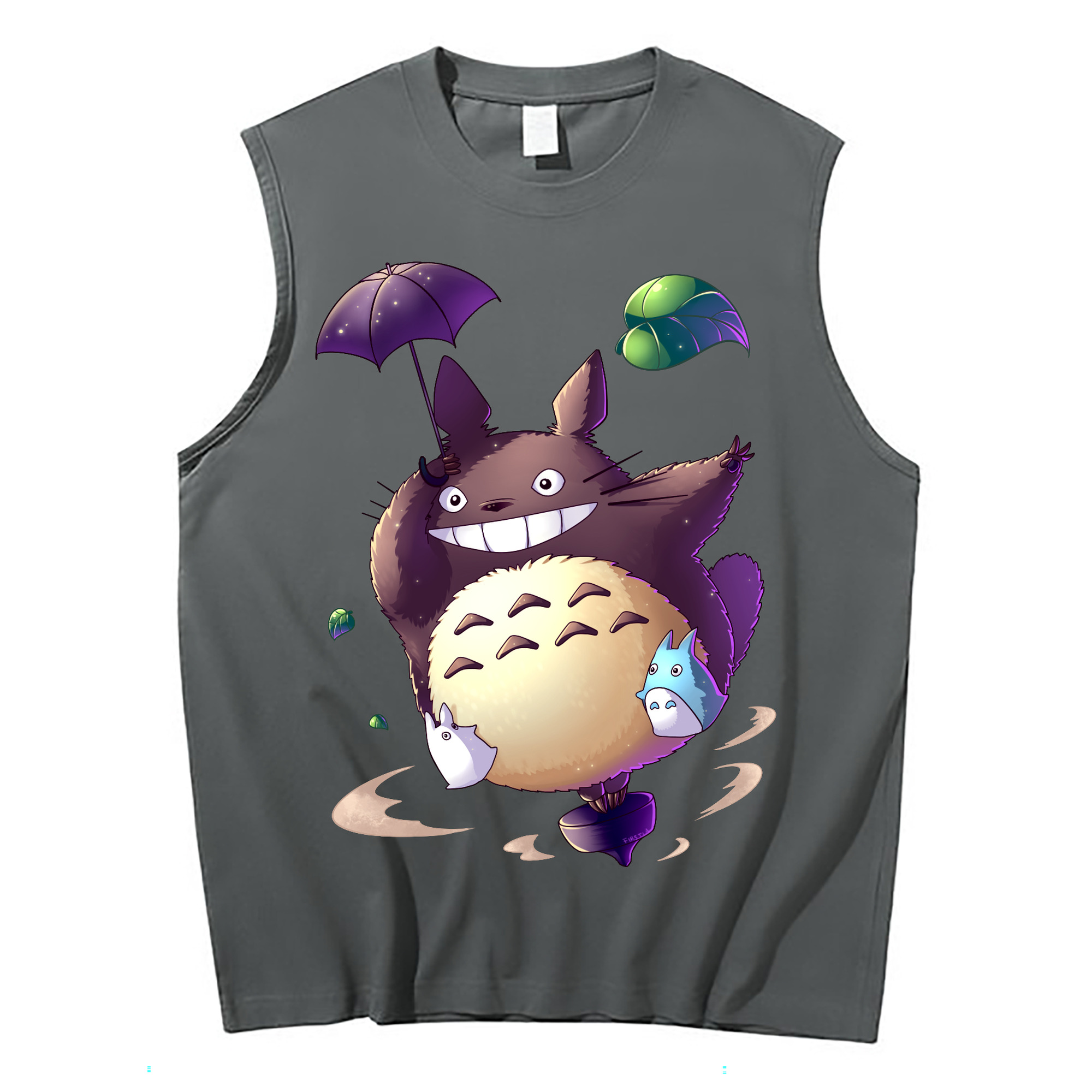 （画像用） となりのトトロ 草壁メイ 草壁サツキ My Neighbor Totoro Satsuki Kusakabe Mei Kusakabe コットン100％タンクトップ（フロントプリント）
